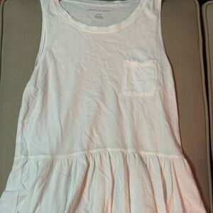 American Eagle Outfitters White Sleeveless Top